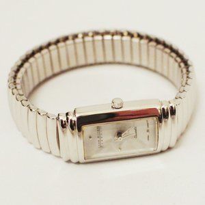 Joan Rivers Silver Expandable Band Tank Watch
